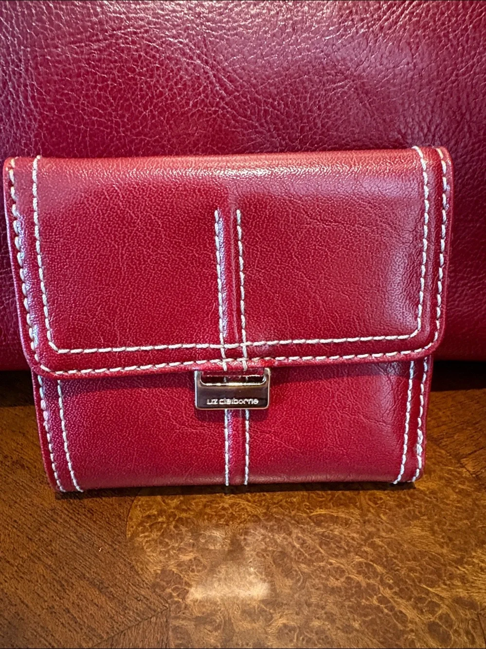 Wilsons Leather  computer case  business bag  tote  deep red leather 3 compartme